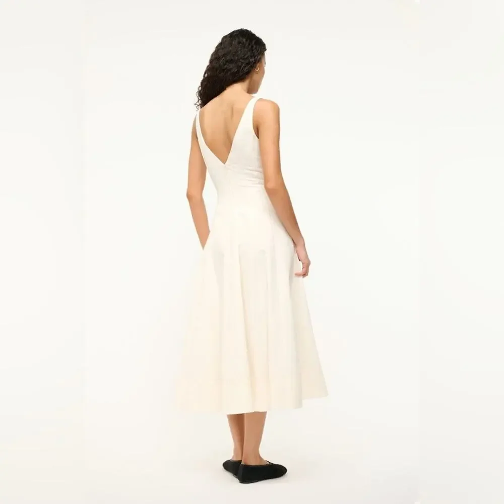 Staud Marieta Dress Ivory 4 - Picture 10 of 12